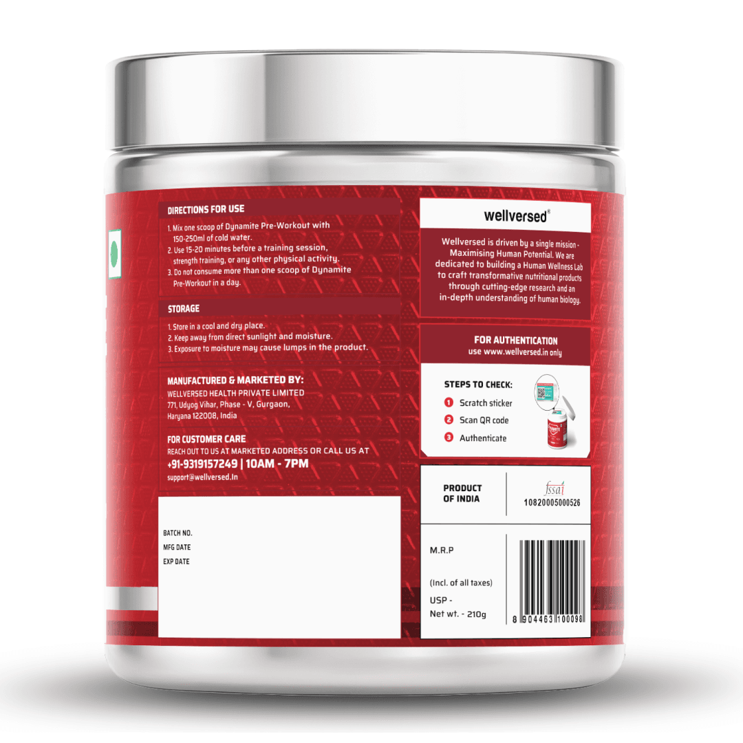 Dynamite Pre-Workout | Valencia Orange - (210g, 15 Servings)
