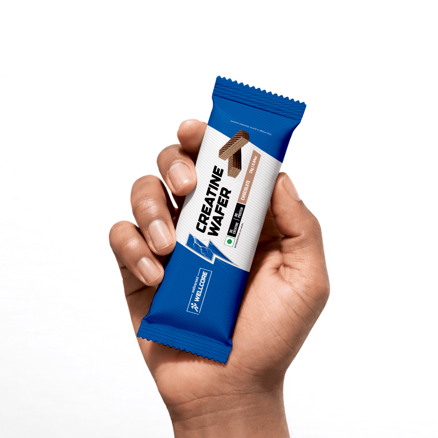 Wellcore - Creatine Wafer Bar | Chocolate Flavour (Pack of 10)